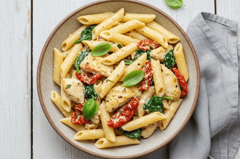 Easy Crockpot Chicken Pasta