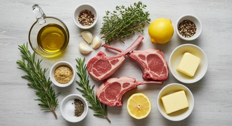 Ingredients for Lamb Lollipops Recipe