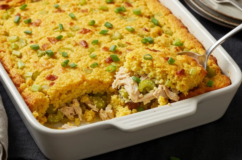 How to Make Cornbread Dressing with Chicken from Scratch